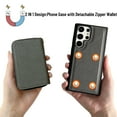 thumbnail image 2 of Dteck for Samsung Galaxy A55 Case Detachable Wallet Case with 11-Card Holder,2 in 1 PU Leather Zipper Purse with Wristlet for Women Men,Durable Shockproof Phone Cover for Galaxy A55 5G,Gray, 2 of 6