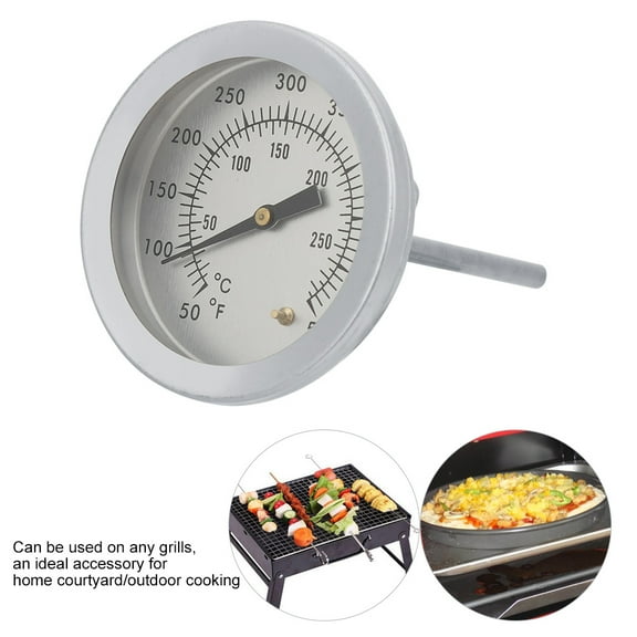 Cergrey Thermometer,50~550℉ Barbecue BBQ Smoker Grill Thermometer Temperature Gauge Analog Dial Double Scale