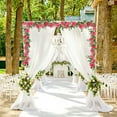 thumbnail image 5 of BGZLEU Artificial Table Garland with Flowers - 1.8m Eucalyptus Garlands with Rose Floral Garlands for Wedding Arch Archway Mantle Dessert Table Patio (Rose Red & White, 1 X 1.8m Garlands), 5 of 7