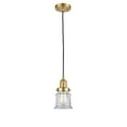 thumbnail image 1 of Innovations 201C-SG-G182S-LED Small Canton 1 Light Mini Pendant part of the Franklin Restoration Collection, Satin Gold, 1 of 1