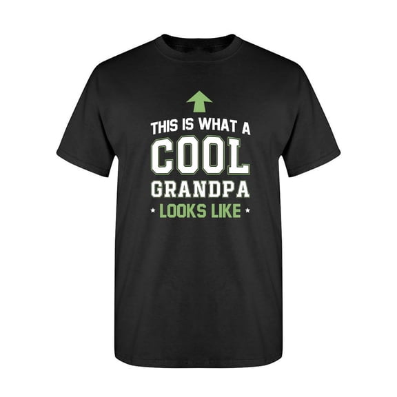 Smartprints Mens Graphic Tee - Cool Grandpa Quote. - Regular Fit 100% Cotton