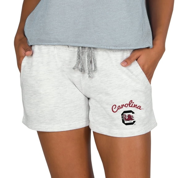 Women's Concepts Sport Ash South Carolina Gamecocks Mainstream French Terry Tri-Blend Shorts