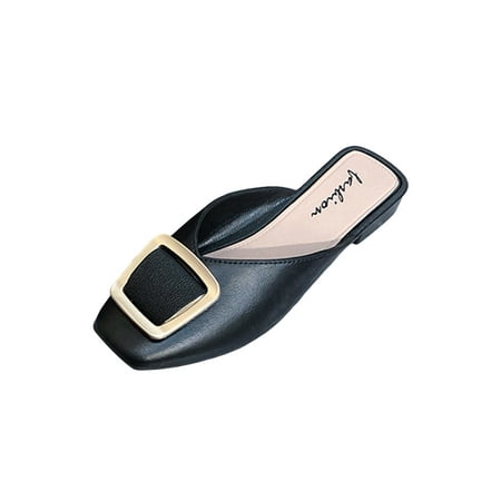 

Lacyhop Womens Summer Sandals Pumps Ladies Casual Flat Slip On Mule Slippers Shoes Size