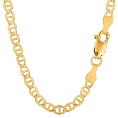 14k Yellow Gold Mariner Link Chain Necklace - 6.0 mm