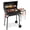 554 Sq.In Barrel Grill, variant on Small Charcoal Grill, 200.82 Sq.In Outdoor BBQ Grill with Side Tables, -in Thermometer, 3-Level Adjustable Charcoal Pan, Removable Ash Tray, Compact Patio Grill with Wheels