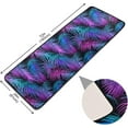 thumbnail image 2 of Dreamtimes Galaxy Tropical Palm Leaves Hallway Runner Rug 2'x6' Kitchen Rug with Rubber Backing Green Purple Non Slip Entryway Rug Runner Washable Soft Area Rug for Hallway Bedroom Kitchen Decor, 2 of 6