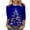 Blue-A, variant on 2026 ! asdoklhq Plus Size Christmas Clothing, Women's Fashion Tees Casual Crewneck 3/4 Sleeve Loose T Shirt Ladies Tops Blouses Shirts