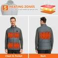 thumbnail image 3 of Men's Heated Vest Water-resistant USB Rechargeable Washable Electric Winter Heating Vests (Battery Pack Not Included), 3 of 7