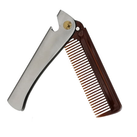 zttd stainless steel mustache folding comb can be use as a bottle opener