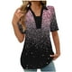 thumbnail image 1 of Tops Cortos para las Mujeres Blusas Impresas Manga Corta Turndown Collar Camiseta, Tops de Blusa para las Mujeres Casual, 1 of 4