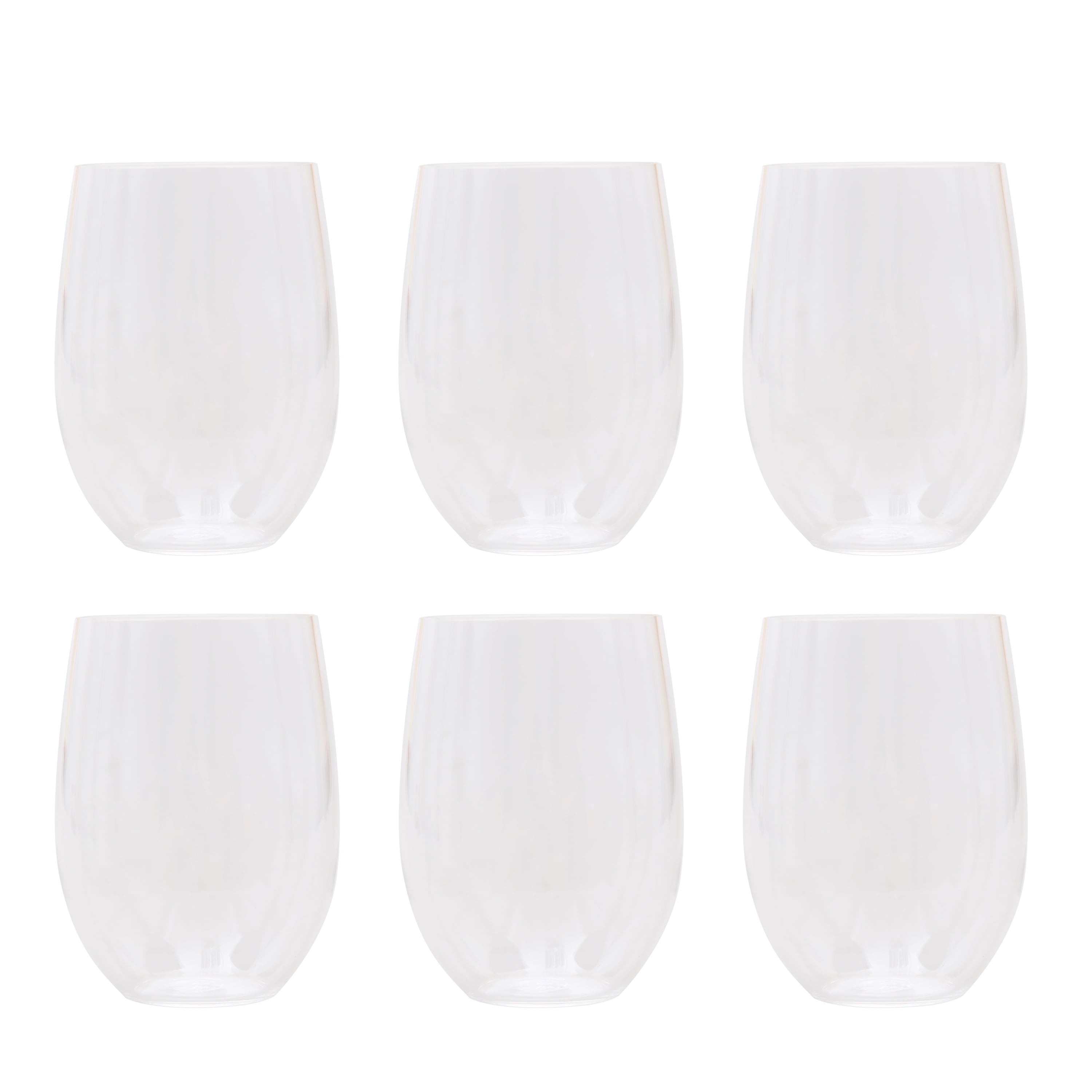 Mainstays 6Piece Acrylic Stemless Wine Set