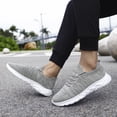 thumbnail image 3 of Tvtaop Knit Lace-Up Sneakers, Lightweight Breathable Mesh Walking Shoes, Non-Slip Comfort Casual Athletic Shoes for Daily Wear, 3 of 5