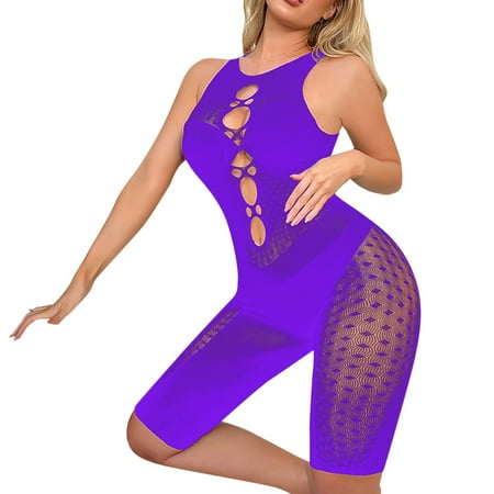 

Women Lingerie Summer Fishing Net Leggings Jumpsuit Mesh Pajamas Lingerie Nightwear Chemise Nightie