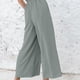 thumbnail image 2 of Women High Waist Wide Leg Pants Ruffled Casual Cropped Trousers with Pocket, 2 of 4