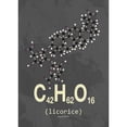 thumbnail image 3 of TypeLike 14x18 Black Modern Framed Museum Art Print Titled - Molecule Licorice, 3 of 5