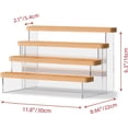 thumbnail image 2 of 4 Steps Display Stand Riser Shelf Large Holder Storage Rack for Decoration and Organizer for Pop Figures Collectibles 4 Tier, 11.8x8.66x6.3inch (30x22x16cm), 2 of 8