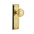 thumbnail image 2 of Nostalgic Warehouse Nykdec_Psg_234_Kh Deco Solid Brass Passage Door Knob Set - Chrome, 2 of 7