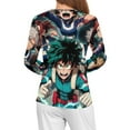 thumbnail image 4 of My Hero Academia Women's Pajama Top 3D Digital Print Sleepwear Trendy Crewneck Pullovers Long Sleeve Shirts 2XL, 4 of 8