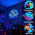 thumbnail image 4 of Dimmable Gamer Neon Sign, Game Controller Shaped LED Neon Sign for Gaming Room Decor, 15"x13" USB Powered Adjustable Brightness Gamepad LED Sign for Boys Room, Cool Gamer Gift for Teens and Kids, 4 of 4