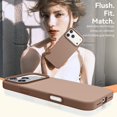 thumbnail image 6 of Smooth Liquid Silicone Case for iPhone 17 Pro Max 6.9", Shockproof Protective Phone Cover,Brown, 6 of 6