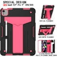 thumbnail image 2 of Epicgadget Case for iPad Air 5/4 (10.9 inch, 5th/4th Generation) / iPad Pro 11 Inch (2021/ 2020/ 2018) - Heavy Duty Rugged Hybrid Case with Kickstand Pencil Holder Cover Case (Black/Pink), 2 of 4