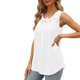 thumbnail image 4 of ICHUANYI Clearance Women's Fashion Color Neck Comfortable Loose T-shirt Sleeveless Blouse Casual Tops(White, XL) ICHUANYI WER2023081106933, 4 of 7