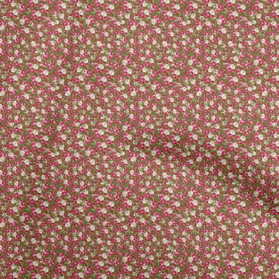 oneOone Viscose Chiffon Red Fabric Florals Craft Projects Decor Fabric Printed By The Yard 42 Inch Wide