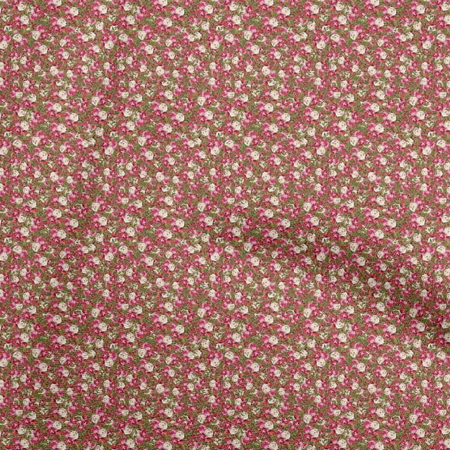 oneOone Cotton Cambric Red Fabric Florals Sewing Craft Projects Fabric Prints By Yard 42 Inch Wide