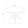 thumbnail image 3 of East West Furniture Shelton 5-piece Wood Dining Table Set in Linen White, 3 of 11