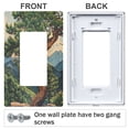 thumbnail image 3 of Yayeee Rocker Switch Wall Plate 1-Gang 4.6"x2.9" Home Decorative Outlet Cover, Retro Pine Tree, 3 of 6