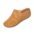 thumbnail image 3 of Women's Slippers Summer Comfort Outdoor Wedge Open Toe Slip-on Walking Sandals Beach Vacation Shoes, 3 of 10