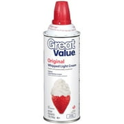 Great Value Original Whipped Light Cream, 7 Oz.