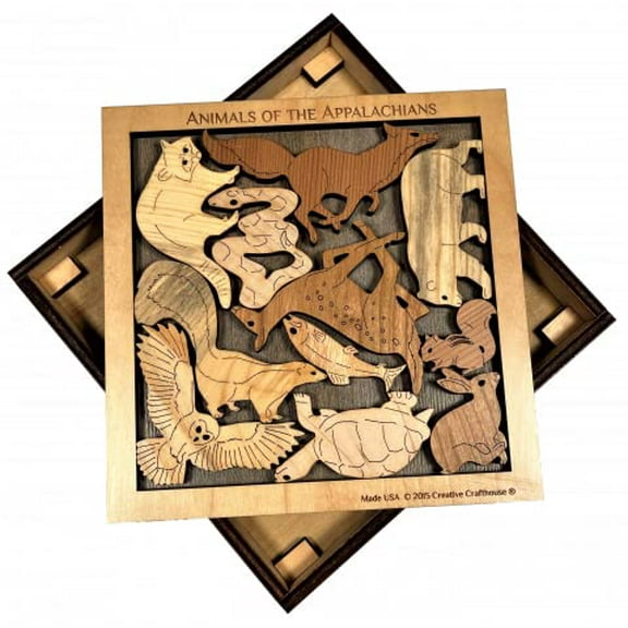 Creative Crafthouse Appalachian Animals Puzzle, Forever Wild Wood Gift and Decor, USA