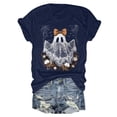 thumbnail image 5 of Halloween Shirts for Women T-Shirts for Women Casual Graphic Tee with Round Neck and Distinct Pattern Seasonal Summer Out for Jeans Blue XL, 5 of 5