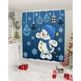 thumbnail image 5 of Christmas Snowman Shower Curtain Blue Snowman Shower Curtains for Bathroom Decor Xmas Christmas Balls Winter Snowflake For Christmas Decoration Bath Curtains Sets with Hooks Waterproof 36" W x 72" L, 5 of 6