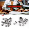 thumbnail image 1 of TOPINCN 20Pcs/Set Durable Brass Threaded Flat Head Nut Nail Rivets Screws Leather Craft Repair Supplies, Flat Head Rivets, Leather Belt Repair Rivets, 1 of 6
