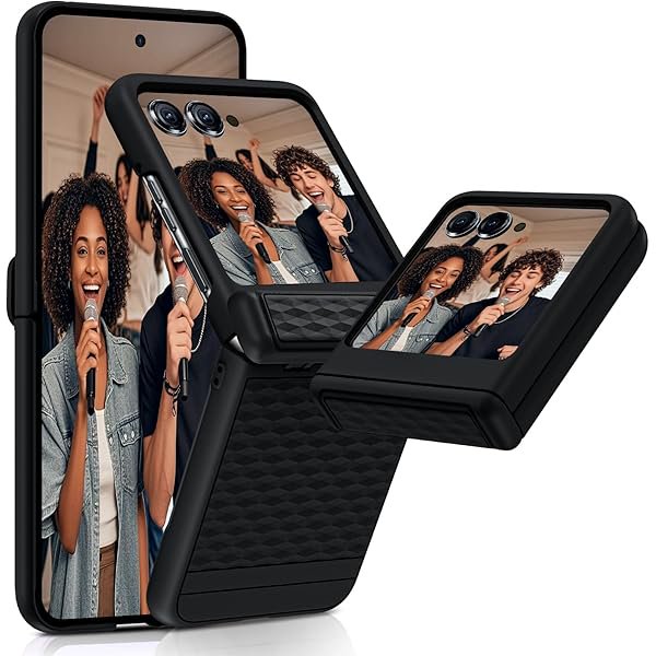 wonima11 LeYi for Motorola Razr-2024 Case: Moto Razr 2024 Case Cover with Rugged Hinge Cover, Full Body Cover Hard PC Anti Scratch Shockproof Protective Phone Case Cover for Motorola Razr 2024, Black