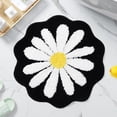 thumbnail image 2 of 1PC Bath Mat Flower Like Carpet Round Rug Water Absorption Non- Floor Mat Stain-Resistant Machine Washable Multi-Scenario Decorative for Bathroom Kitchen Living Room Bedroom, 2 of 15