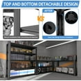 thumbnail image 4 of 5-Tier Heavy Duty Garage Shelving Unit, 3000 LBS Capacity Metal Storage Rack 76" H x 60" W x 24" D, Adjustable Steel Shelves for Garage, Warehouse, Basement, Pantry, Workshop.1 Pack, 4 of 7