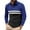 Blue, variant on Business Mens Shirts Striped Long Sleeve Blue Polos Color Block Regular Fit Mens Collared Work Shirt XXXXL