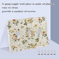thumbnail image 3 of Yayeee Toggle Light Switch Wall Plate 2-Gang 4.56"x4.48" Decorative Outlet Cover, Birds Sunflowers, 3 of 7