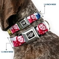 thumbnail image 2 of Movies Pet Collar, Dog Collar Metal Seatbelt Buckle, The Wizard of Oz Dorothy and Toto Pose Blues Yellows Reds, 15 to 24 Inches 1.0 Inch Wide, 2 of 8