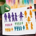 thumbnail image 4 of 3Pcs Human Figure Painting Large Stencil 8.3x11.7" PET Male Female Boys Girls Figures Model Spraying Big Stencil, 4 of 9