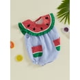 thumbnail image 4 of ESASSALY Baby Girl and Boy Overalls Watermelon Print Sleeveless Jumpsuit, 4 of 9