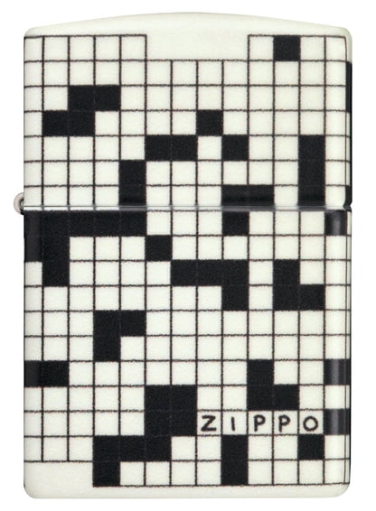 Zippo Lighter - Customized Engraved Message Crossword Puzzle Design 46285