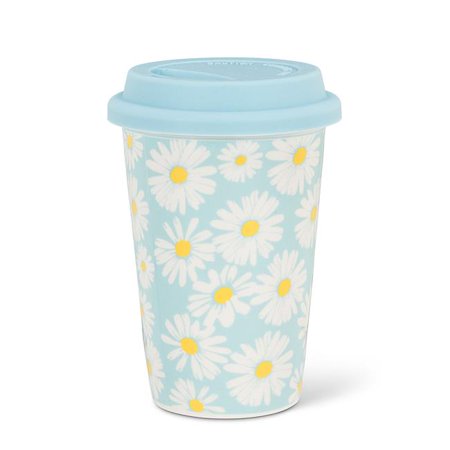 

Abbott Collection AB-27-SHASTA-TOGO 5.5 in. Daisy Print Travel Mug Blue & Yellow