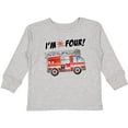 thumbnail image 3 of Inktastic I'm 4 Fire Truck 4th Birthday Boys or Girls Long Sleeve Toddler T-Shirt, 3 of 5