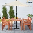 thumbnail image 2 of Clihome  9 Ft Aluminum Patio Market Umbrella with Tilt & Crank Antique Beige, 2 of 5