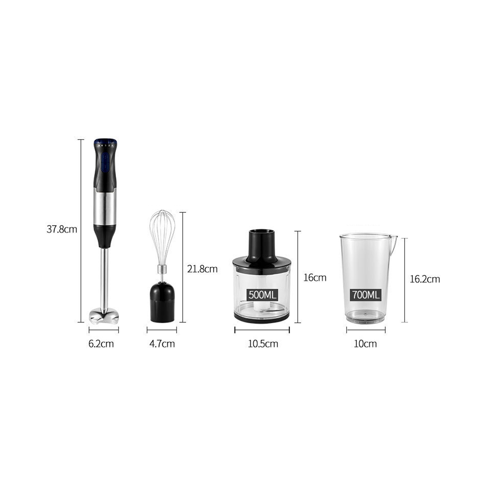 Xinyolin Electric Handheld Blender with Stainless Steel Blade Speed Adjustable EU Plug 220V Hand Blender Electric Meat Grinder Kit