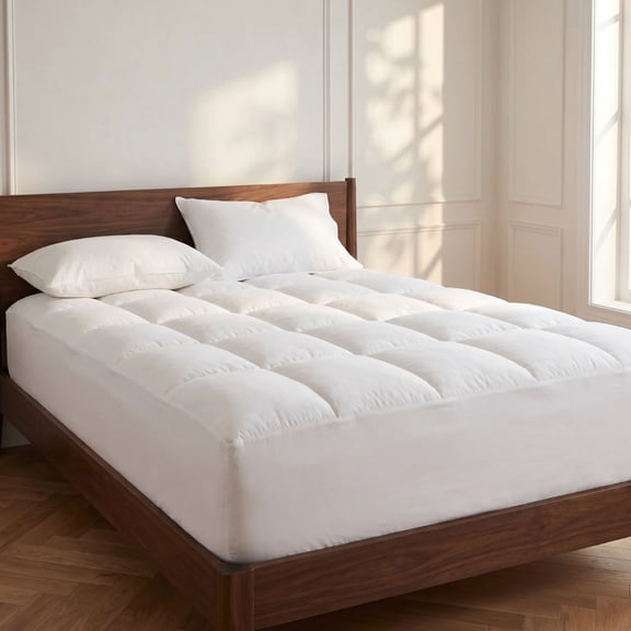 Cloudlift Cooling Mattress Topper Queen Size - 1000gsm, Deep Pocket Bed Cover Fits 8-21 Inch Mattresses